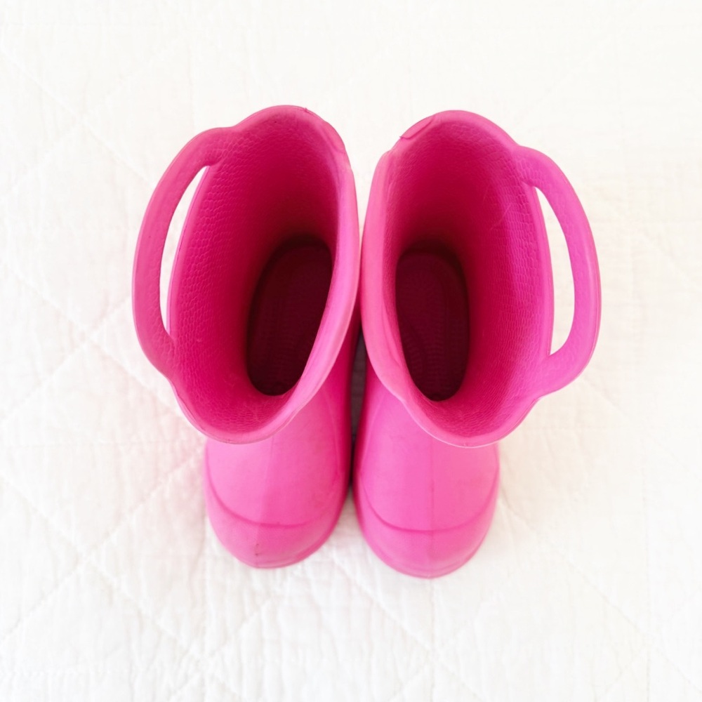 8 Toddler Bearpaw Kids Pink Rubber Rain Boots - Picture 8 of 8